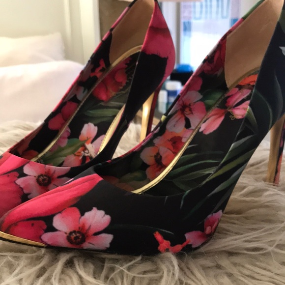 ted baker floral heels